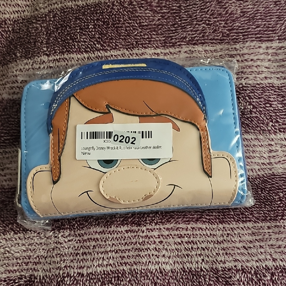 Loungefly Blue and Tan Cartoon Face Bag